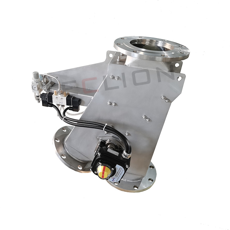 High Pressure Flanged Pneumatic HVAC Diverter Valve Gate DN80-DN600 Stainless Steel