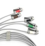 GE Ref:412681-001 Multi-Link ECG Leadwire Group Set ,5 -Lead ,Grabber ,AHA 74 CM