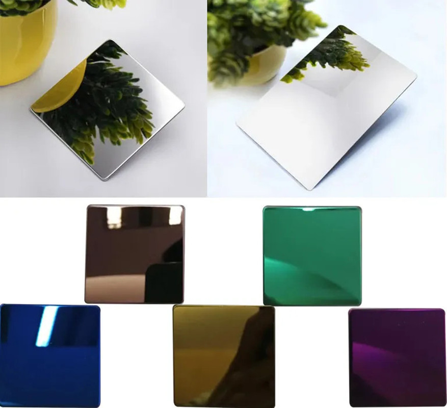 8k Cold Rolled Stainless Steel Sheet 201 0.8*1220*2440 SS Gold Mirror Sheet With Film
