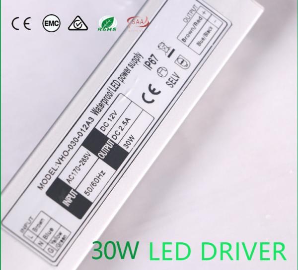 Buy cheap OEM Waterproof Outdoor LED Driver Power Supply 12V 30W Lightweight from wholesalers