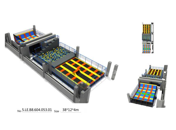 Buy cheap 456M2 Chinese Large Indoor Trampoline Park For Rent/ Kids Trampoline Bed/ Indoor Jumping Bed from wholesalers
