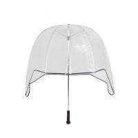 Buy cheap 30 Inch Helmet Clear Dome See Through Umbrella Straight Wooden Handle product