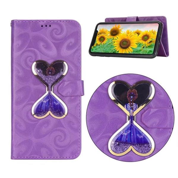 Iphone, Samsung flowing heart wallet leather case, Iphone Xs Max wallet leather