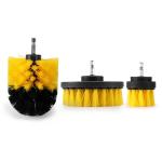 3Pcs/Set Electric Drill Scrubber Brush Plastic Round Cleaning Brush For Carpet
