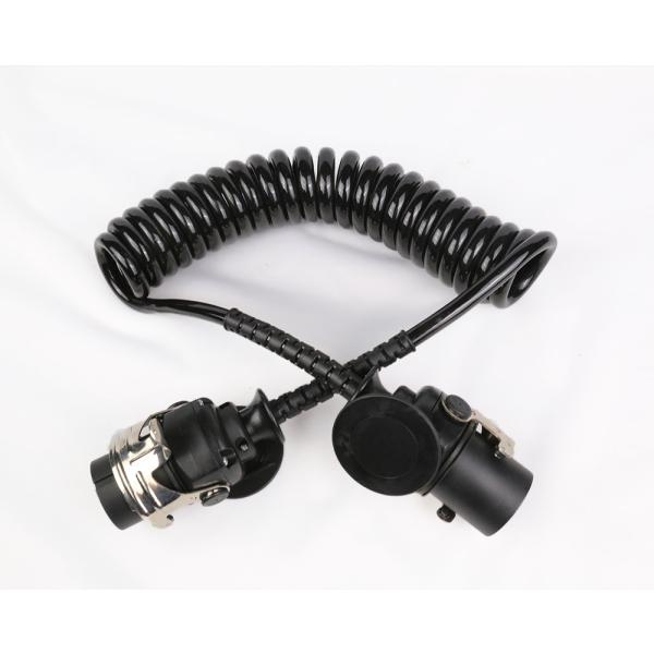 Buy cheap 24v 7 Pole Trailer Cable EBS Curly Cord Cable With Nylon Plug 30T Max Payload from wholesalers