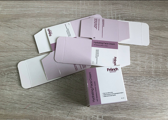 Customized printed white cardboard paper cosmetics face cream packaging boxes