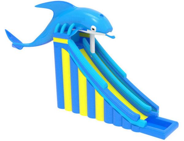 Buy cheap Commericial Activities Kids Inflatable Water Slide Long Dolphin Safe Nontoxic from wholesalers