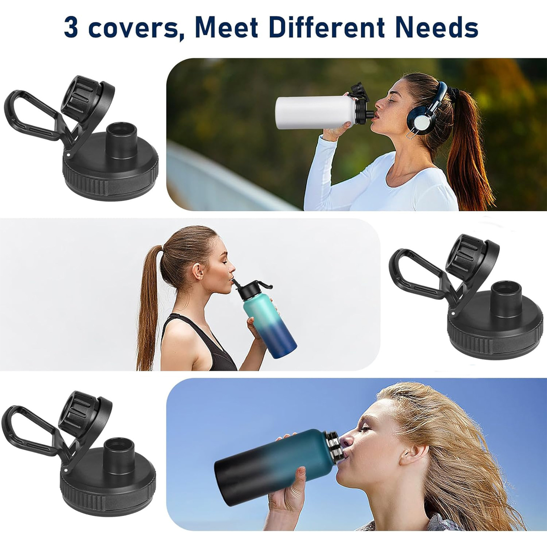 32oz Space Cup With Mobile Phone Magnetic Suction Cover, Stainless Steel Vacuum Wide Mouth Insulated Cup, Large Capacity