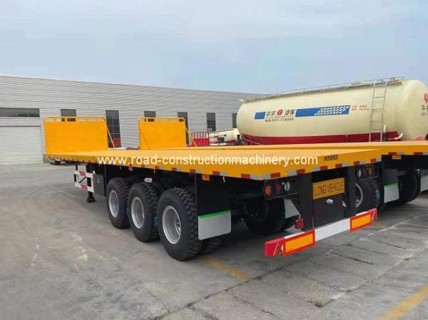Buy cheap 80ton 3 Axle Flatbed Semi Truck Trailer For Cargo Transport from wholesalers