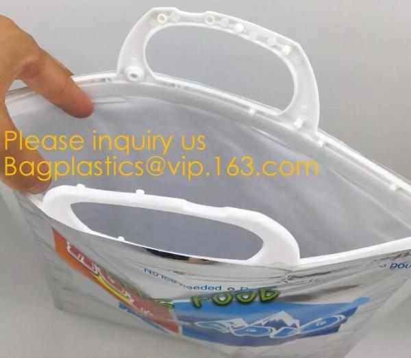 Outdoor square aluminum foil food thermal freezer cooler lunch insulation bag
