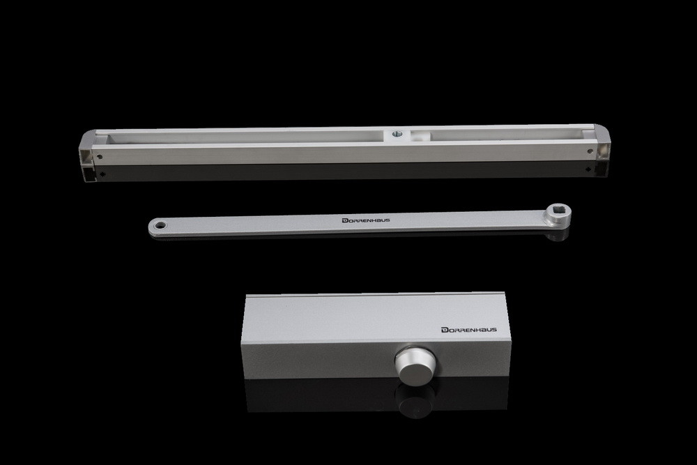 Aluminum Automatic Sliding Door Closer with Hold Open Slide Back for Wooden Door