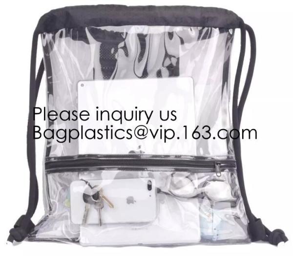 Drawstring Bags, Waterproof Small Clear Bag For Stadium Colleges Sport Event