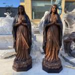 Bronze Religious Virgin Mary Statue Holding Child Life Size Queen Metal Holy