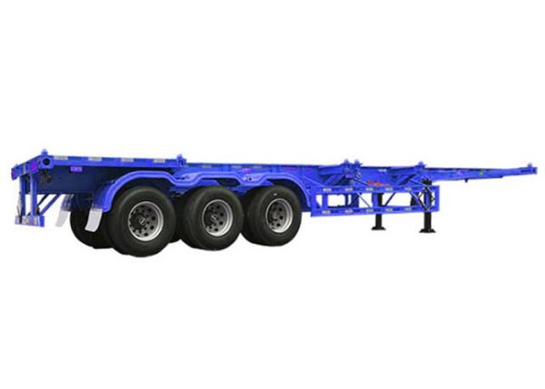 Buy cheap Q345B Skeleton Container Semi Trailer 40000kg Truck Trailer Chassis from wholesalers
