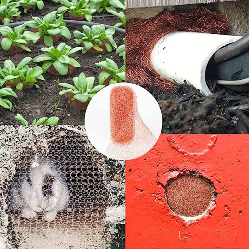 100mm 127mm Pure Copper Mesh 20 Ft Roll For Rodent And Bird Control