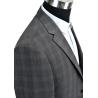 Buy cheap Men'S Slim Fit Tailored Suits Deep Grey Check Anti Shrink Breathable from wholesalers