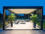 Bioclimatic Aluminum Louvered Pergola Roof Sunshade UV Protection