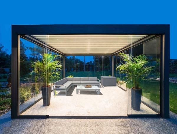 Buy cheap Bioclimatic Aluminum Louvered Pergola Roof Sunshade UV Protection from wholesalers