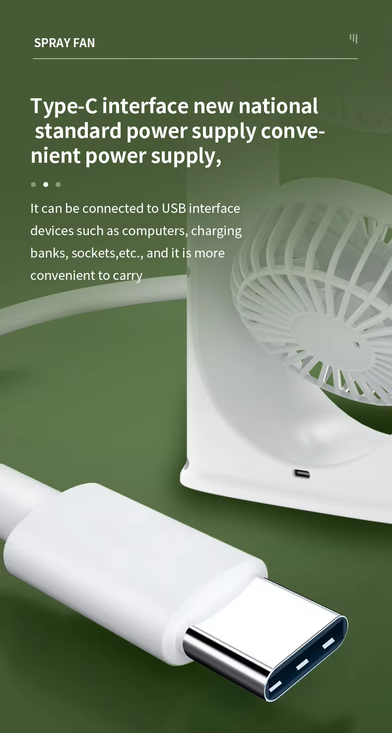 Home Appliance 400ML Dual Head Spray Desktop Air Cooling Mist Humidifier Fan Tower & Pedestal Fans for Home With Night Light