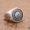 Buy cheap Men Sterling Silver Engraved Chinese Zodiac Retro 925 Silver Ring (059886S) from wholesalers