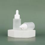 1oz Cylinder Flat Shoulder Frosted Dropper Essential Oil Bottle for Other