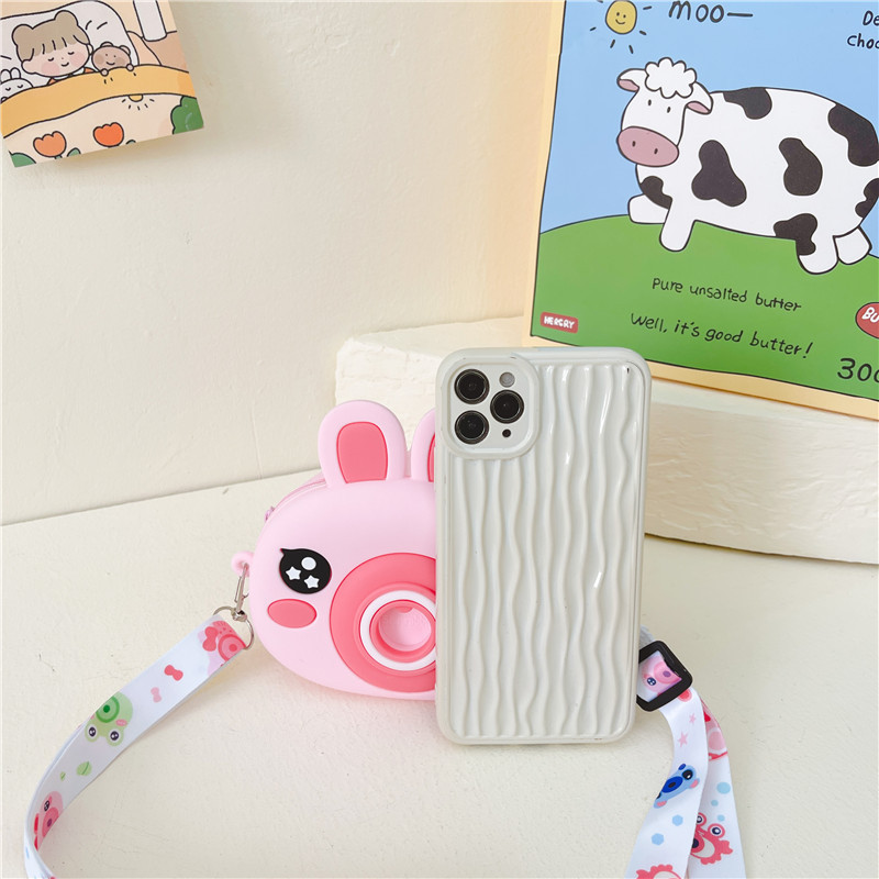 Rabbit Camera Silicone Mini Coin Purse Shoulder Bag Cartoon Kids Purse For Children'S Handbags Shoulder Bag For Toddler