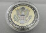 Gold Plating Zinc Alloy / Pewter / Brass American Health & Human Service