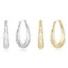 Buy cheap 3x2.1cm Silver Alloy Metal Earring Light Gold Polished Sterling Platinum Plated from wholesalers