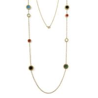 Buy cheap Multicolor Resin Beaded Chain Long Scatter Necklace Red Blue Green Orange product