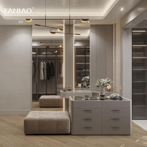 Buy cheap Luxury Modern Armarios Bedroom Furniture Set Furniture Cabinets Clothes Closet Walk In Closet With Mirror Wardrobe from wholesalers