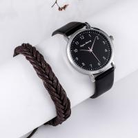 Buy cheap OEM 38mm Ladies Watch Gift Set Black Leather Strap 3ATM Waterproof product