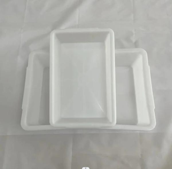Supermarket Plastic Thickened White Rectangular Storage Ice Tray Display Food