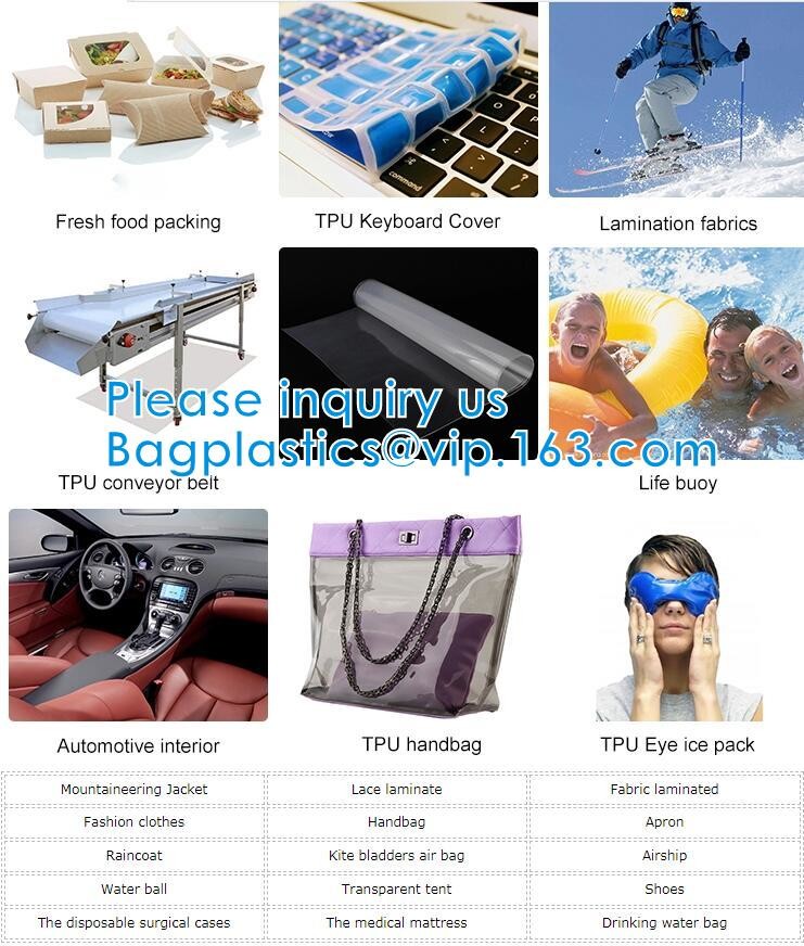 Eco Friendly Biodegradable customized Super Transparent TPU Film sheet colored breathable anti-static flame retardant