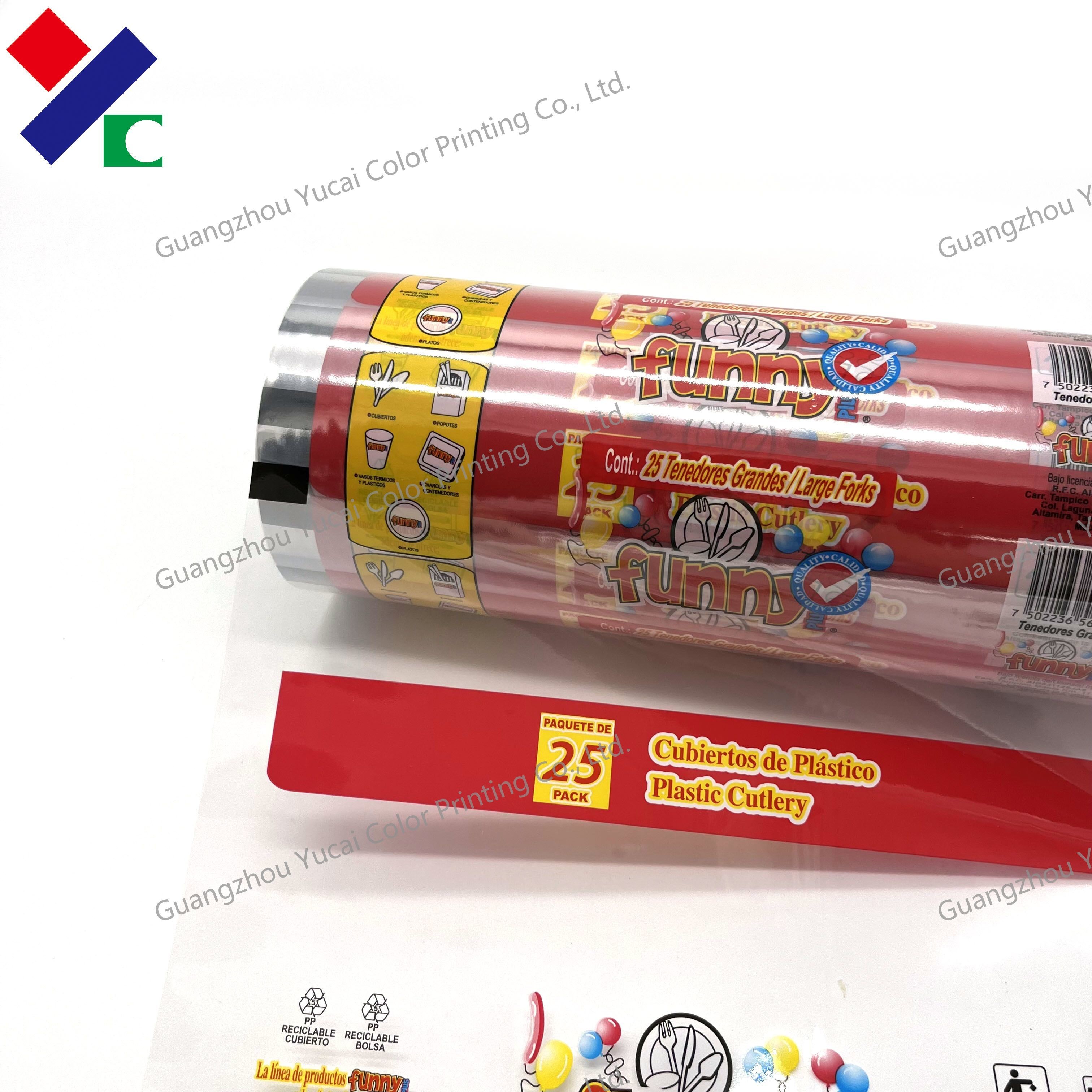 Forks Clear Plastic Packaging Film Roll BOPP CPP 200 Micron Thickness