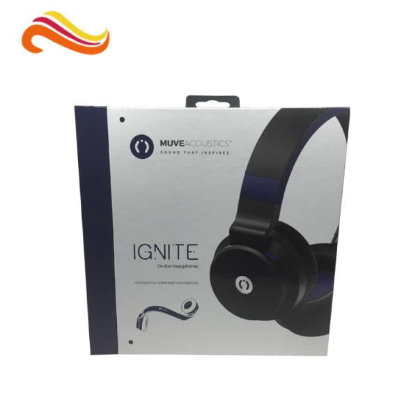 Buy cheap Chipboard headphone package , factory price printing hang box with picture UV from wholesalers