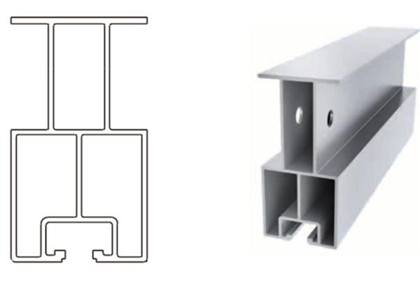Buy cheap Customized Size Aluminum Slotted Rail Roof Open Field Anodized Surface Treatment from wholesalers