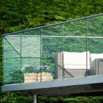 Residential Glass Railing For Outdoor Decks Tempered Glass Balustrade Cut To