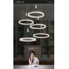 Buy cheap LED Pendant Lightings Flower Shape Round Acrylic Aluminium 60w Black from wholesalers