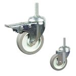100x27mm 360° Rotating Bolt Hole Swivel Head TPR Furnitures Light Duty Casters