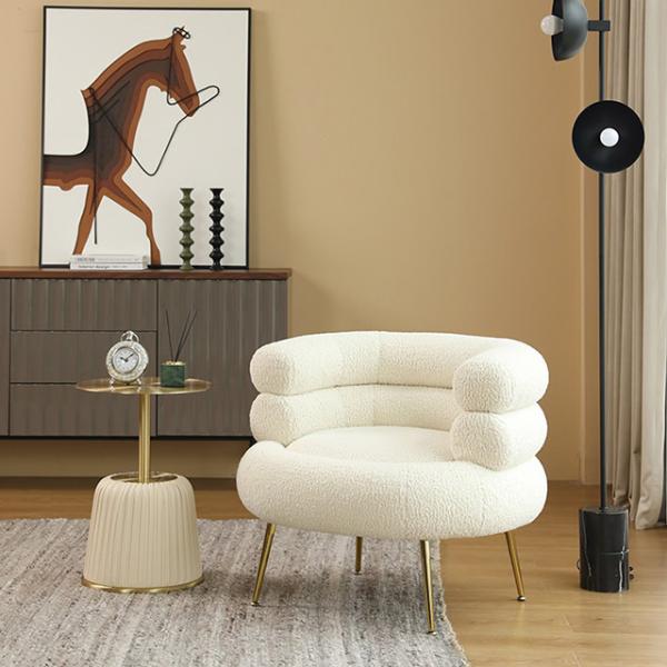 Buy cheap Fabric Leisure Chair Modern Ins Designer Single White Sofa Chair from wholesalers