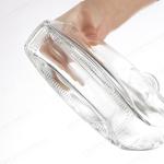 Glass Whiskey Vodka Bourbon Brandy Bottle With Big Capacity And Flat Arch Bridge