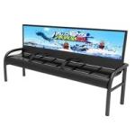 Customized Anticorrosion 2070mm Metal Patio Bench