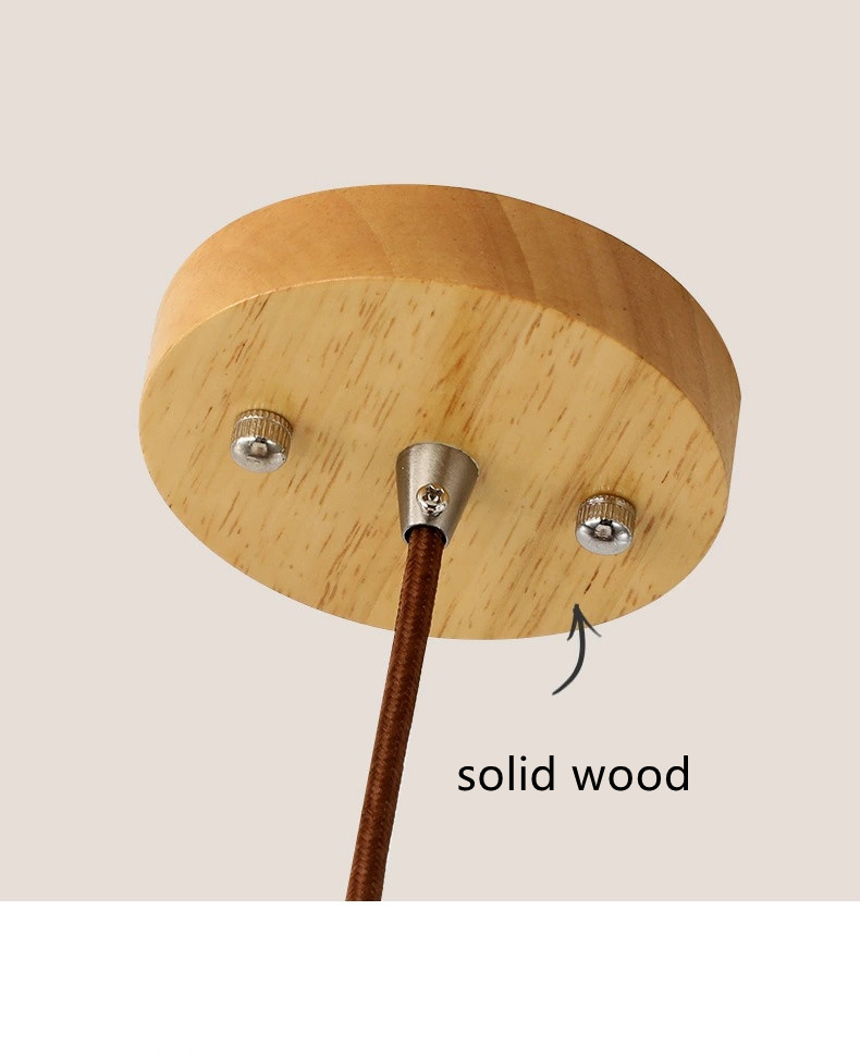 Japanese Retro Bedroom Lamp Chinese Wooden Pendant Light(WH-AP-600)