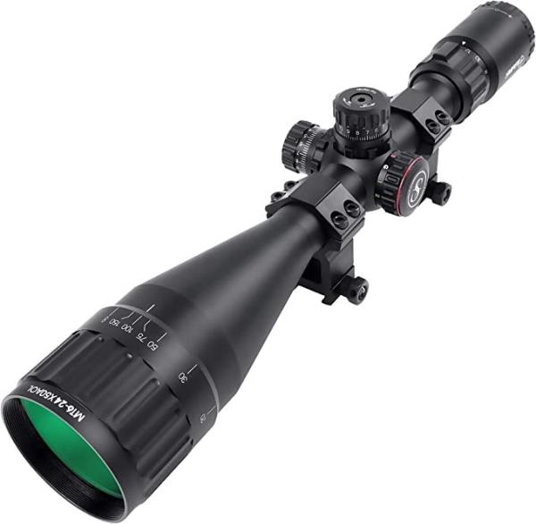 Buy cheap Red Green Blue Three Color illuminated tactical Reticle Riflescope 6-24x50mm from wholesalers