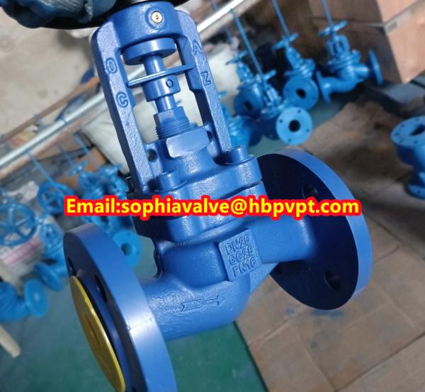 Buy cheap DN25-DN80 PN16 GG25 DIN bellows globe valve from wholesalers