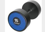 Fashion Gym Weights Dumbbells , Black PU Dumbbells With Stainless Handle
