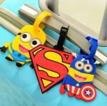 Eco-friendly Customized Embossed Cartoon Rubber Soft PVC Luggage Tag for Travel