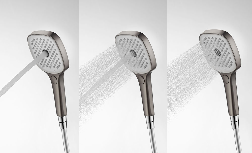 Brass Thermostatic Hand Shower System Bathroom Rain Shower 355*355*1135mm