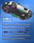 RGBIC Car Underglow digital strip light Multi Color DIY Sound Active Function