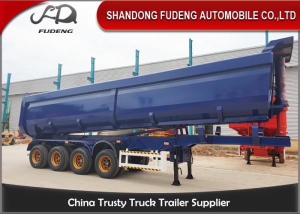 Buy cheap 4 Axles U Shape 45 CBM Tipper Dump Semi Trailer , Tractor Dump Trailer from wholesalers
